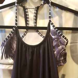 Lululemon exercise top and exercise bra combo